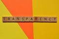 Transparency, word as banner headline with copy space Royalty Free Stock Photo