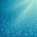 Transparent air bubbles in clear water Royalty Free Stock Photo