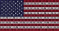 Transparent american flag on 100 dollars bill background Royalty Free Stock Photo