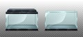 Transparent aquarium, vector illustration isolated.