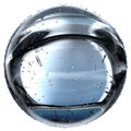 transparent atmospheric water drop isolated 3d rendering fresh and clean graphic design element material