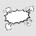 Transparent Background with Boom comic book explosion vector design pattern. Royalty Free Stock Photo