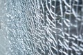 Transparent background of cracks on broken glass, texture Royalty Free Stock Photo