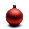 A transparent background featuring a red Christmas ball, image Royalty Free Stock Photo