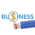 Transparent Backgrounds Mock-up. Focus profit concept - Hand searching business.Supports PNG files