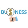 Transparent Backgrounds Mock-up. Focus profit concept - Hand searching business.Supports PNG files