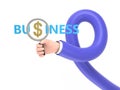 Transparent Backgrounds Mock-up. Focus profit concept - Hand searching business