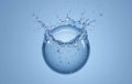 Dynamic Water Splash in Sphere Royalty Free Stock Photo