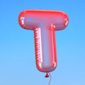 Transparent balloon font letter T