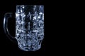 Transparent beer glass isolated on black background Royalty Free Stock Photo