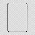 Transparent Black Tablet Computer Vector Illustration Royalty Free Stock Photo