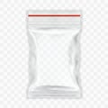 Transparent Blank Filled Plastic Bag With Ziplock