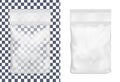 Transparent blank plastic or paper washing powder packaging