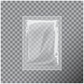 Transparent Blank template Packaging Foil wet wipes Pouch Medicine.