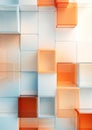 Transparent blocks, elegant luxury background futuristic illustration abstract 3d geometric shapes Royalty Free Stock Photo