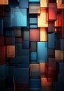 Transparent blocks, elegant luxury background futuristic illustration abstract 3d geometric shapes Royalty Free Stock Photo