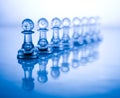 Transparent blue chess