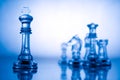 Transparent blue chess