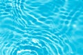 Transparent blue colored clear calm water surface texture Royalty Free Stock Photo