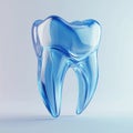 Transparent blue 3D tooth model Royalty Free Stock Photo