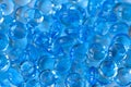 Transparent blue glass marble beads