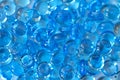 Transparent blue glass marble beads