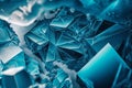 Transparent blue ice texture with a stunning geometric pattern