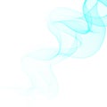 Transparent blue lines of abstract motion gracefully rising above white space. Eps 10 Royalty Free Stock Photo
