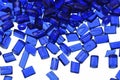 Transparent blue polymer resin