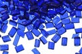 Transparent blue polymer resin Royalty Free Stock Photo