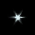 Transparent bright star isolated on black background. Sparkling realistic white, light effect. Glitter or sparkle. Glowing Royalty Free Stock Photo