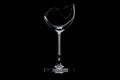 Transparent broken wineglass Royalty Free Stock Photo