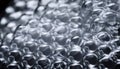 Transparent bubble wrap surface revealing intricate depth, generating mesmerizing abstract pattern through extreme macro Royalty Free Stock Photo