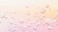 Transparent bubbles floating on a pink and orange gradient background Royalty Free Stock Photo