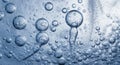Transparent bubbles of varying sizes suspended Royalty Free Stock Photo