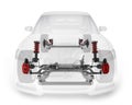 Transparent car and suspension spare Royalty Free Stock Photo