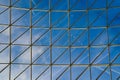 Transparent ceiling. Glass ceiling of the room close-up. Glass over your head. sky panorama Royalty Free Stock Photo