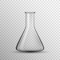 Transparent Chemical glass bulb, vector flask
