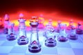 Transparent chess pieces Royalty Free Stock Photo