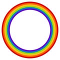 Transparent circular rainbow round frame Royalty Free Stock Photo