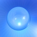 Transparent clear blue air bubble Royalty Free Stock Photo