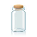 Transparent clear bottle cork stopper isolated vector illustration