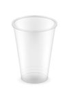 transparent clear disposable plastic cup vector illustration