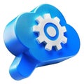 Transparent Cloud Gear - A Visual Representation of Cloud Computing and its Power Royalty Free Stock Photo