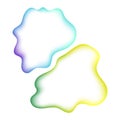 Transparent color shapeless bubbles, cloud with a watercolor effect, with a gradient