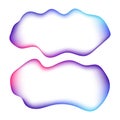 Transparent color shapeless bubbles with a watercolor effect, cloud with a gradient
