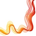 Transparent colored vector wave flow on a white background. Vector abstract background. eps 10 Royalty Free Stock Photo