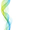 Transparent colored vector wave flow on a white background. Vector abstract background. eps 10 Royalty Free Stock Photo