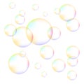 Transparent Colorful Foam Bubbles