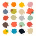 Transparent Colorful Retro Vector Stains, Blots Royalty Free Stock Photo